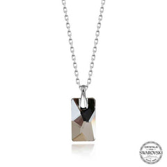 Swarovski Crystal Stone Baguette Silver Women's Necklace