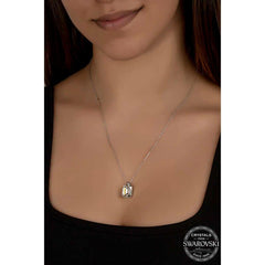 Swarovski Crystal Stone Baguette Silver Women's Necklace