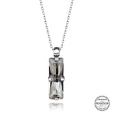 Swarovski Crystal Stone Baguette Silver Women's Necklace