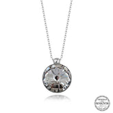 Swarovski Crystal Stone Framed Silver Women's Necklace