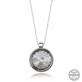 Swarovski Crystal Stone Framed Silver Women's Necklace