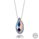 Swarovski Crystal Stone Drop Silver Women's Necklace