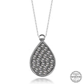 Swarovski Crystal Stone Drop Silver Women's Necklace