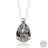 Swarovski Crystal Stone Drop Silver Women's Necklace