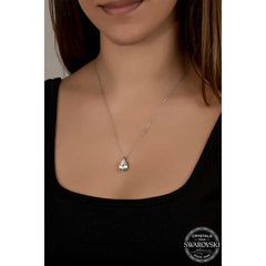 Swarovski Crystal Stone Drop Silver Women's Necklace