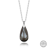 Swarovski Crystal Stone Drop Silver Women's Necklace