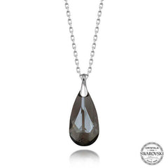 Swarovski Crystal Stone Drop Silver Women's Necklace