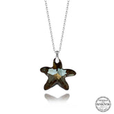 Swarovski Crystal Stone Starfish Silver Women's Necklace