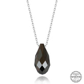 Swarovski Crystal Stone Drop Cut Silver Women's Necklace