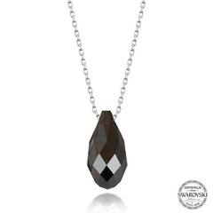 Swarovski Crystal Taşlı Drop Kesim Gümüş Kadın Kolye