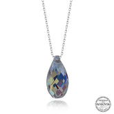 Swarovski Crystal Stone Drop Cut Silver Women's Necklace