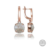 Swarovski Crystal Stone Silver White Dangle Women's Earrings