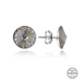 Swarovski Crystal Stone Silver Studded Women's Earrings