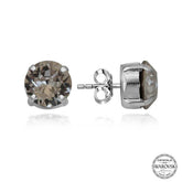 Swarovski Crystal Stone Silver Studded Women's Earrings