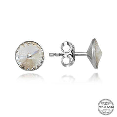 Swarovski Crystal Stone Silver Studded Women's Earrings