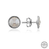 Swarovski Crystal Stone Silver Studded Women's Earrings