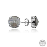 Swarovski Crystal Stone Silver Studded Women's Earrings