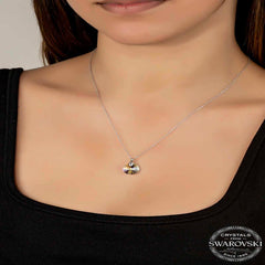 Swarovski Crystal Stone Silver Women's Necklace