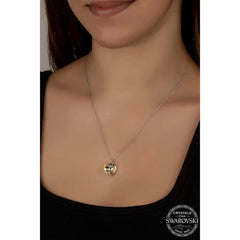 Swarovski Crystal Stone Heart Silver Women's Necklace
