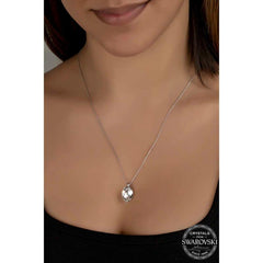 Swarovski Crystal Stone Oval Silver Women's Necklace