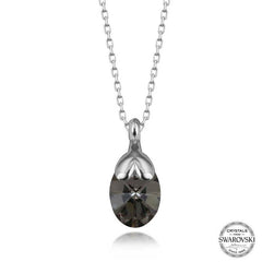 Swarovski Crystal Stone Oval Silver Women's Necklace