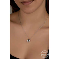 Swarovski Crystal Stone Solitaire Silver Women's Necklace