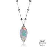 Crystal Taşlı Top Zincir Gümüş Kadın Kolye