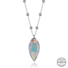 Crystal Taşlı Top Zincir Gümüş Kadın Kolye