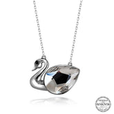 Swarovski Crystal Stone Swan Silver Women's Necklace