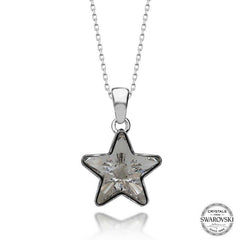 Swarovski Crystal Stone Star Silver Women's Necklace