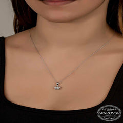 Swarovski Crystal Stone Star Silver Women's Necklace