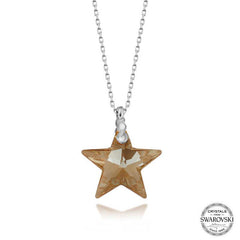 Swarovski Crystal Stone Star Silver Women's Necklace