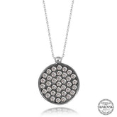 Swarovski Crystal Stone Round Silver Women's Necklace