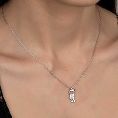Swarovski Stone Silver Children's Necklace for Women