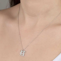 Swarovski Stone Silver Boy Girl Child Women's Necklace