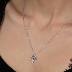 Swarovski Stone Silver Tree of Life Women's Necklace