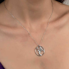 Swarovski Stone Silver Tree of Life Women's Necklace