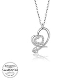 Swarovski Stone Silver Heart Women's Necklace