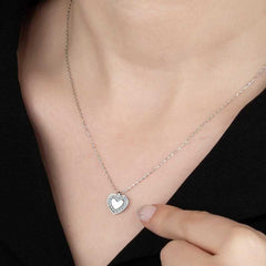 Swarovski Stone Silver Heart Women's Necklace