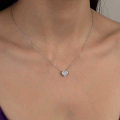 Swarovski Stone Silver Heart Women's Necklace