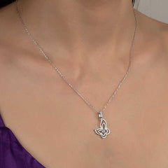Swarovski Stone Silver Butterfly Women's Necklace