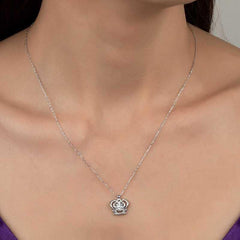 Swarovski Stone Silver Angel Women's Necklace
