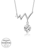 Swarovski Stone Silver Rhythm Women's Necklace