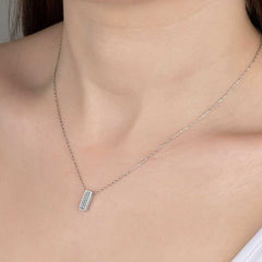 Swarovski Stone Silver Row Stone Women's Necklace
