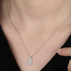 Swarovski Stone Silver Infinity Women's Necklace