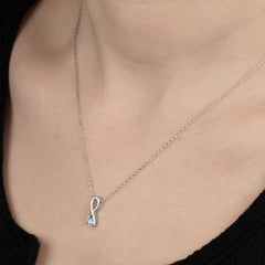 Swarovski Stone Silver Infinity Women's Necklace