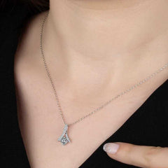Swarovski Stone Silver Solitaire Women's Necklace