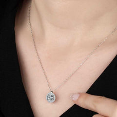 Swarovski Stone Silver Solitaire Women's Necklace