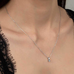 Swarovski Stone Silver Solitaire Women's Necklace