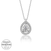 Swarovski Stone Silver Solitaire Women's Necklace